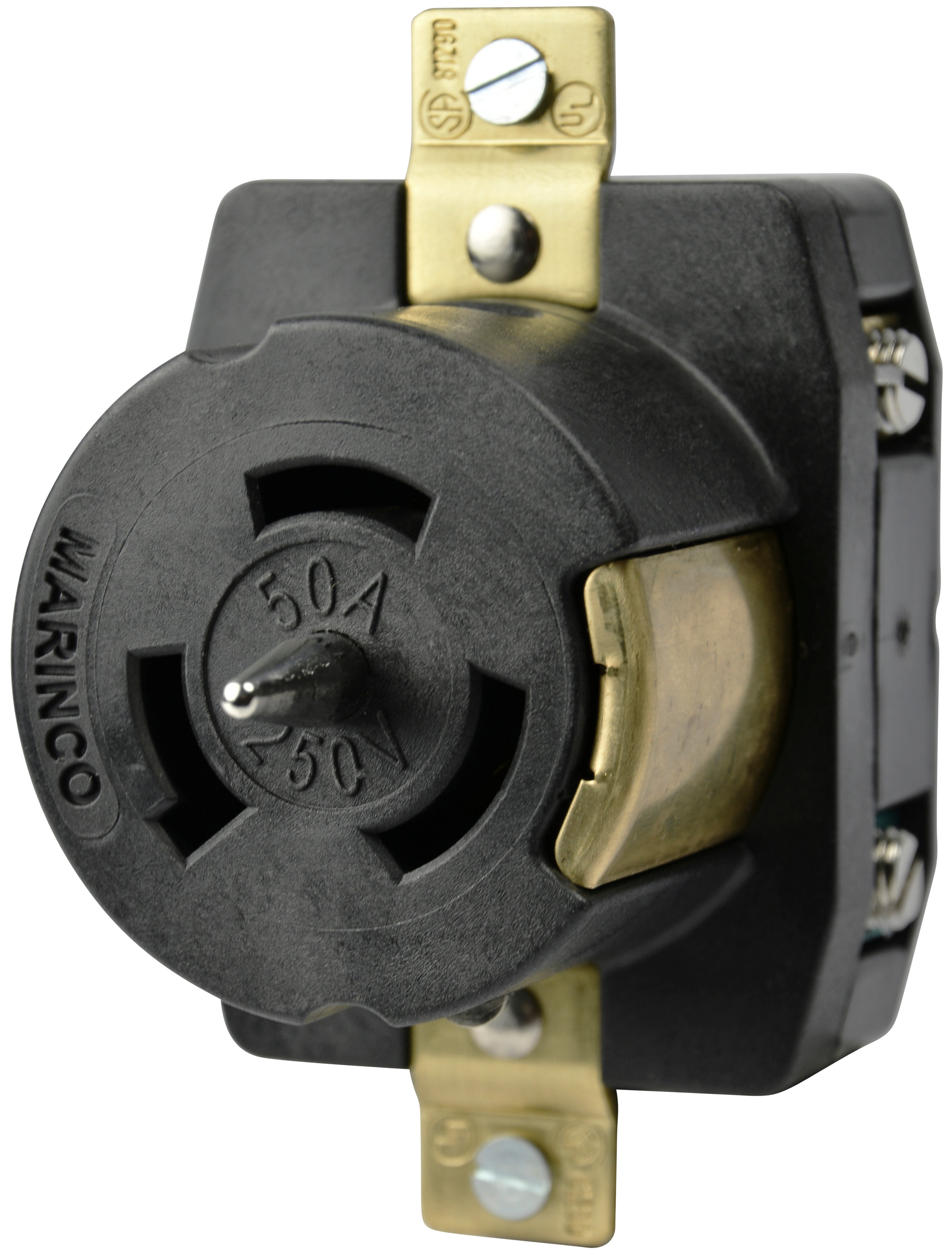 50A 250V 2P3W Locking Receptacle